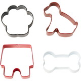 Wilton 2308-0910 Dog Shapes Metal Cookie Cutter Set, 4-Piece