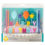 Wilton 2811-0-0031 Happy Birthday Candle Set, 25-Count