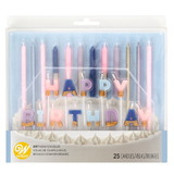 Wilton 2811-0-0033 Floral Party Birthday Candle Set, 25-Count