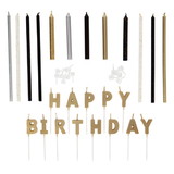 Wilton 2811-0-0034 Metallic Birthday Candle Set, 25-Count