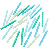 Wilton 2811-0-0058 Green and Blue Ombre Birthday Candles, 24-Count