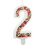 Wilton 2811-0-0066 Sprinkle Pattern Number 2 Birthday Candle, 3-Inch