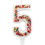 Wilton 2811-0-0069 Sprinkle Pattern Number 5 Birthday Candle, 3-Inch