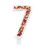 Wilton 2811-0-0071 Sprinkle Pattern Number 7 Birthday Candle, 3-Inch