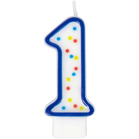 Wilton 2811-266 Number 1 Blue Birthday Candle