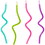 Wilton 2811-6316 Curly Neon Birthday Candle Set, 12-Count