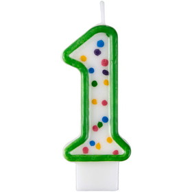 Wilton 2811-9101 Number 1 Green Birthday Candle