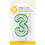 Wilton 2811-9103 Green Number 3 Birthday Candle