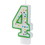 Wilton 2811-9104 Green Number 4 Birthday Candle