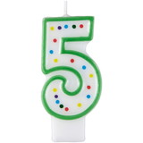 Wilton 2811-9105 Green Number 5 Birthday Candle