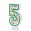 Wilton 2811-9105 Green Number 5 Birthday Candle