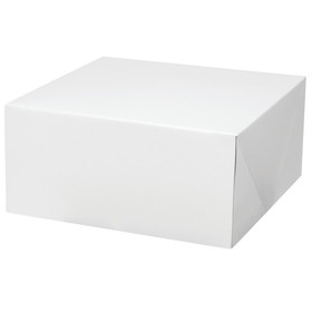 Wilton 415-0725 White Square Corrugated Cake Box, 2-Count