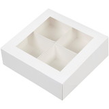 Wilton 415-1431 4-Cavity White Window Bakery Boxes with Dividers, 3-Count