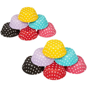 Wilton 415-2286 Assorted Polka Dot Cupcake Liners, 300-Count