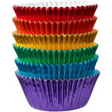 Wilton 415-5172 Multicolored Foil Cupcake Liners, 72-Count
