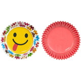 Wilton 415-5290 Smiling Emoji Standard Cupcake Liners, 75-Count