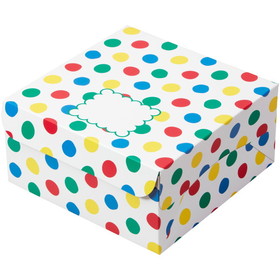 Wilton 415-7625 10 x 10 x 5-Inch Polka Dot Cardboard Sheet Cake Box
