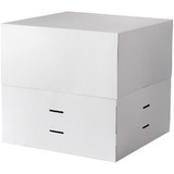 Wilton 416-0-0008 8 x 8 x 6-Inch White Cardboard Adjustable Cake Box