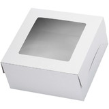 Wilton 416-0-0025 12 x 12 x 6-Inch White Cardboard Square Cake Box with Window