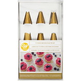 Wilton 418-0-0009 Navy Blue and Gold Piping Tips and Cake Decorating Supplies Set, 17-Piece