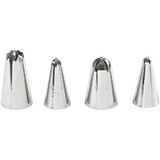 Wilton 418-4569 Cake Decorating Tip Set for Drop Flowers, 4-Piece (Tips 225, 129, 109, 190)