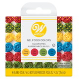 Wilton 601-5581 Red, Yellow, Green and Blue Gel Food Color Set, 4-Count