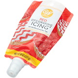 Wilton 704-4299 Ready-to-Use Red Vanilla-Flavored Icing Pouch with Tips, 8 oz.