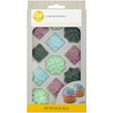 Wilton 708-0-0241 Green, Blue and Purple Succulent Royal Icing Decorations, 12-Count