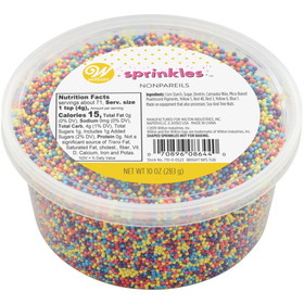 Wilton 710-0-0523 Bright Pastel Nonpareils Sprinkles Mix, 10 oz. Tub