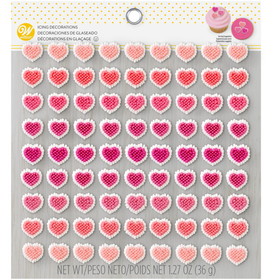 Wilton 710-0233 Mini Heart Icing Decorations, 81-Count