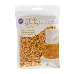 Wilton 710-1270 Gold Cake Sequins, 10 oz.