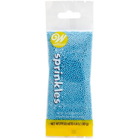 Wilton 710-4087 Blue Nonpareils Sprinkles Pouch, 1.4 oz.