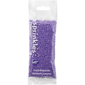 Wilton 710-4090 Purple Nonpareils Sprinkles Pouch, 1.4 oz.