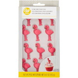 Wilton 710-5316 Pink Flamingo Icing Decorations, 12-Count