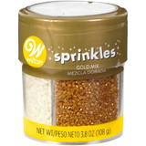 Wilton 710-5337 4-Cell Pearlized Gold Sprinkles Mix, 3.8 oz.