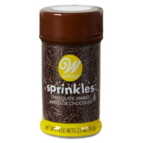 Wilton 710-5340 Chocolate Jimmies Sprinkles, 2.5 oz.