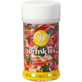 Wilton 710-5341 Rainbow Jimmies Sprinkles, 2.5 oz.