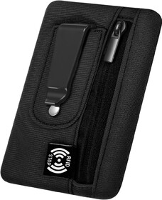 Muka RFID Blocking Clip Pouch Slim Hidden Belt Wallet Travel Money Pocket for Cards and Cash