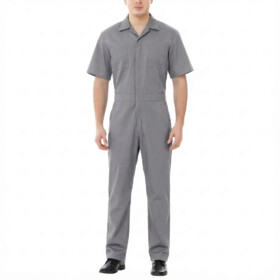 TOPTIE Coverall for Men Short Sleeve, Work Jumpsuit Zip Up Coverall for Mechanics