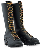 Wesco boot 9716100 HIGHLINER Lace-to-Toe 16" Boot, Black, 100 Vibram Sole