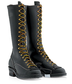 Wesco boot 9716 HIGHLINER Lace-to-Toe 16" Boot, Black, 430 Vibram Sole