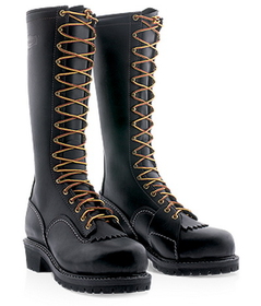Wesco boot EHBK5716109 VOLTFOE Semi Lace-to-Toe with Composite Toe 16" Boot, Black, 109 Vibram Sole