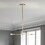 Warehouse of Tiffany 2008/2PB Collin 0.75 in. 2-Light Indoor Matte Gold Finish Chandelier with Light Kit