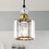 Warehouse of Tiffany 3001/1P Sree 6 in. 1-Light Indoor Matte Black and Brass Finish Pendant with Light Kit