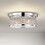 Warehouse of Tiffany 6002/2FM Pieni 12 in. 2-Light Indoor Polished Chrome Finish Semi-Flush Mount Ceiling Light with Light Kit