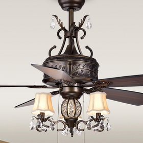 Warehouse of Tiffany CFL-8211REMO/AB Firtha 52 inches Indoor Bronze Finish Ceiling Fan