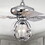 Warehouse of Tiffany CFL-8497REMO/CH Dazy 48 in. 3-Light Indoor Chrome Finish Ceiling Fan with Light Kit