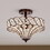 Warehouse of Tiffany CM214/4RB Maica 16 in. 4-Light Indoor Rustic Bronze Finish Semi-Flush Mount Ceiling Light with Light Kit