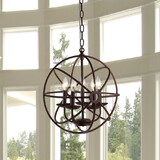 Warehouse of Tiffany D6606/5 Theo 5-light Rust 17-inch Chandelier