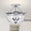 Warehouse of Tiffany FC10004/3CH Latona 15 in. 3-Light Indoor Polished Chrome Finish Semi-Flush Mount Ceiling Light with Light Kit and Remote